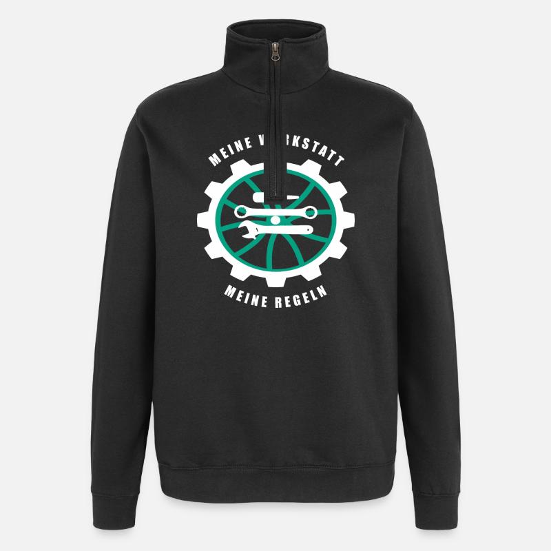 Mon atelier Mes règles - Sweat à zip 1/4 - noir