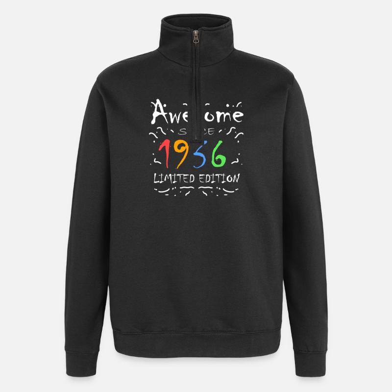 1936 - Né en 1936 - Sweat à zip 1/4 - noir