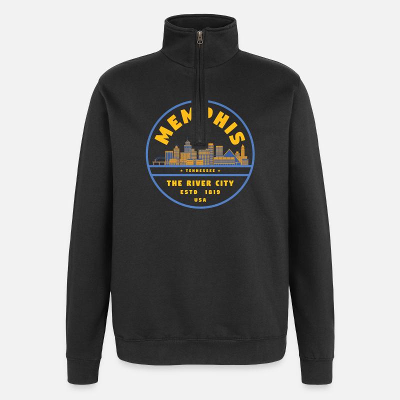 Memphis RiverCity Skyline Tee - Quarter-Zip-Sweatshirt - Schwarz