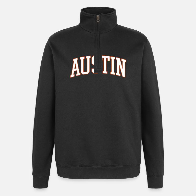 Austin Varsity Arc Schrift - Quarter-Zip-Sweatshirt - Schwarz