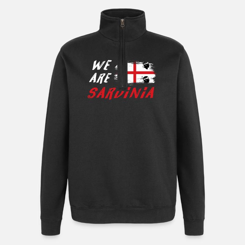 Nous sommes la Sardaigne - Sweat à zip 1/4 - noir