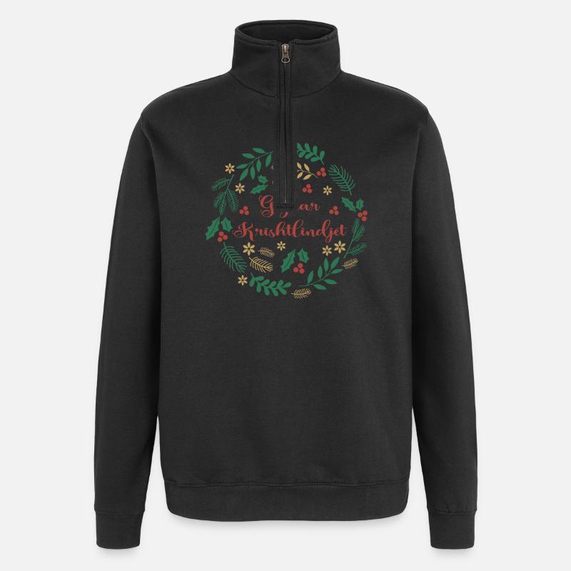 Gezuar Krishtlindjet Joyeux Noël Joyeux Noël - Sweat à zip 1/4 - noir
