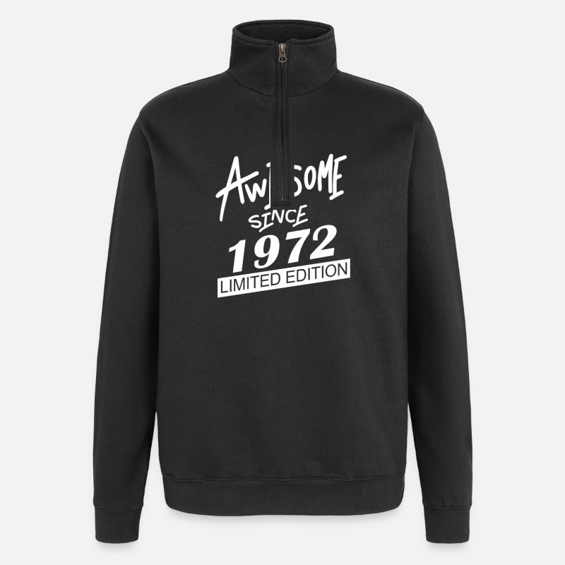 1972 - Né en 1972 - Sweat à zip 1/4 - noir