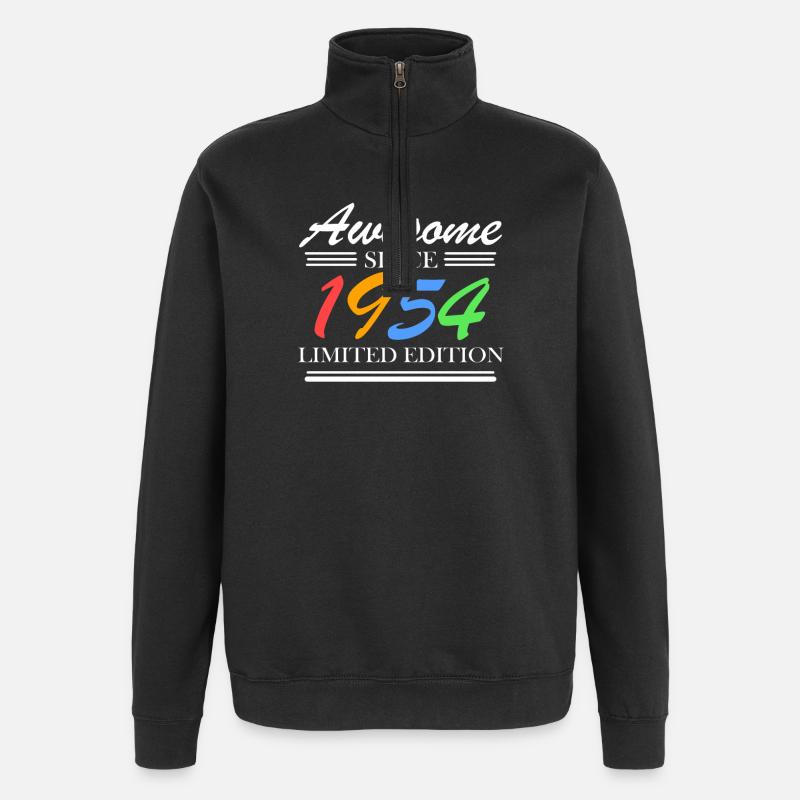 1954 - Born 1954 - Quarter-Zip Sweatshirt - black
