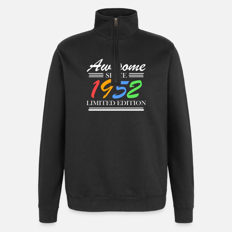 1952 - Born 1952 - Quarter-Zip Sweatshirt - black