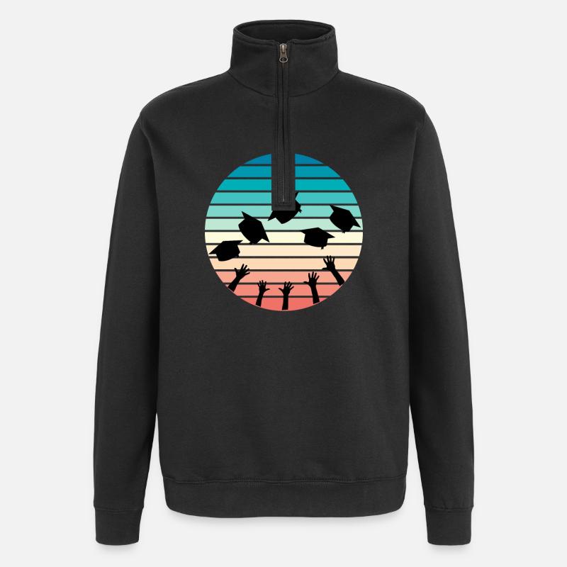 Graduation - Graduation Gift Ideas - Quarter-Zip-Sweatshirt - Schwarz