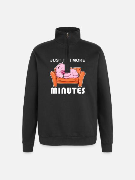 Dormez seulement dix minutes - Sweat à zip 1/4 - noir