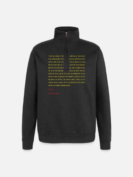 Aristotle Metaphysics Book ten - Quarter-Zip Sweatshirt - black