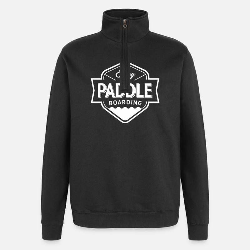 Paddel, Stand Up Paddle, Paddelventilator - Quarter-Zip-Sweatshirt - Schwarz