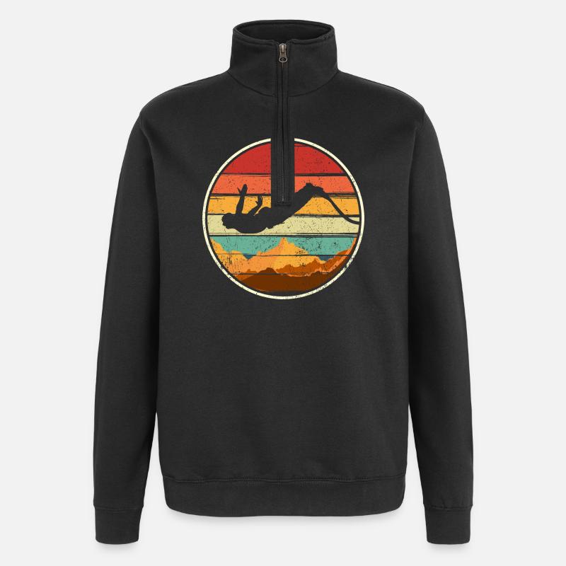 Sunset Summit Dive Circle - Quarter-Zip-Sweatshirt - Schwarz