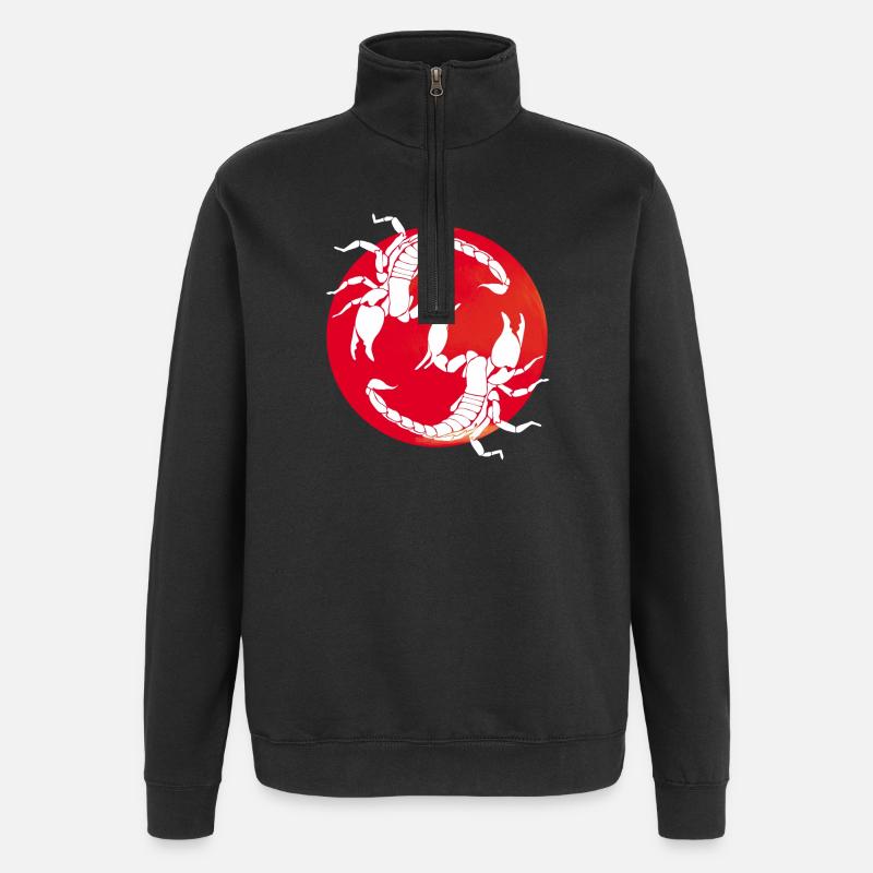 Scorpions - Lettre S - Sweat à zip 1/4 - noir