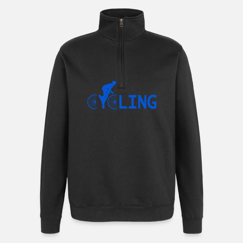 Radfahren - Quarter-Zip-Sweatshirt - Schwarz