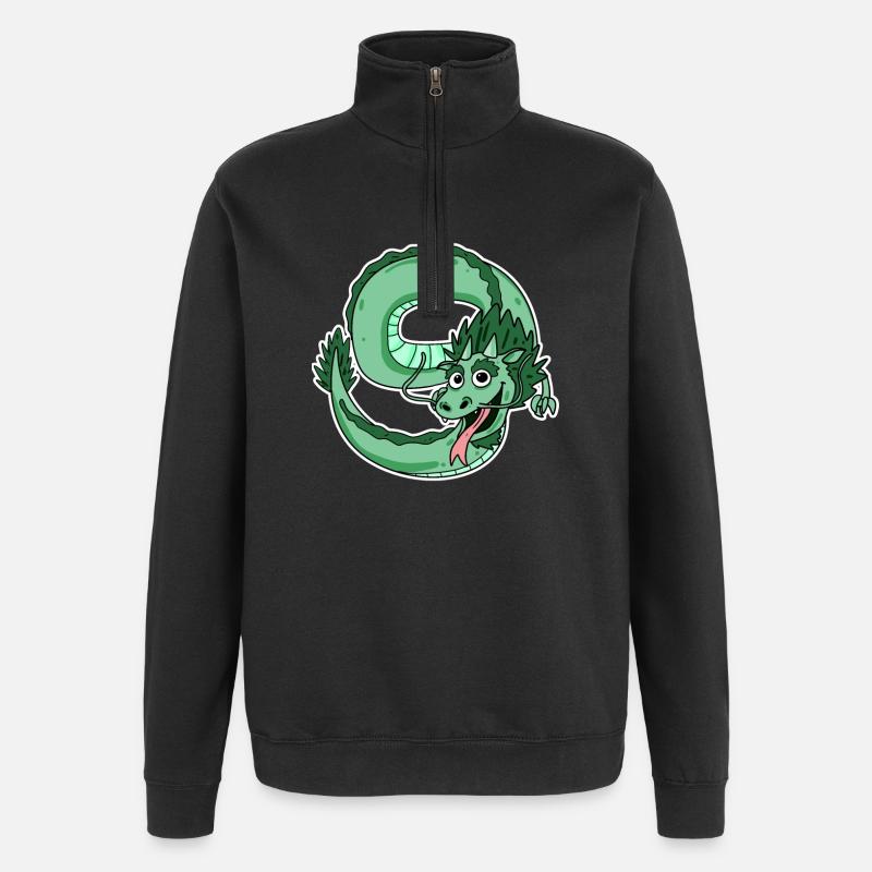 Dragon - Sweat à zip 1/4 - noir