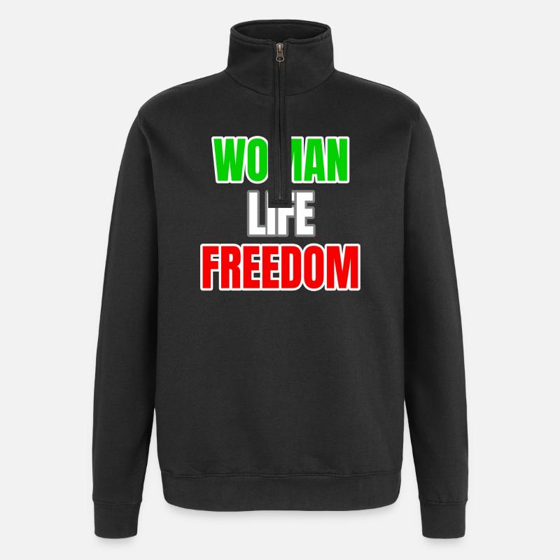 Liberté de vie de femme - Sweat à zip 1/4 - noir
