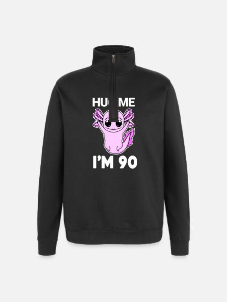 90 ans - 90 ans - Embrace - Sweat à zip 1/4 - noir