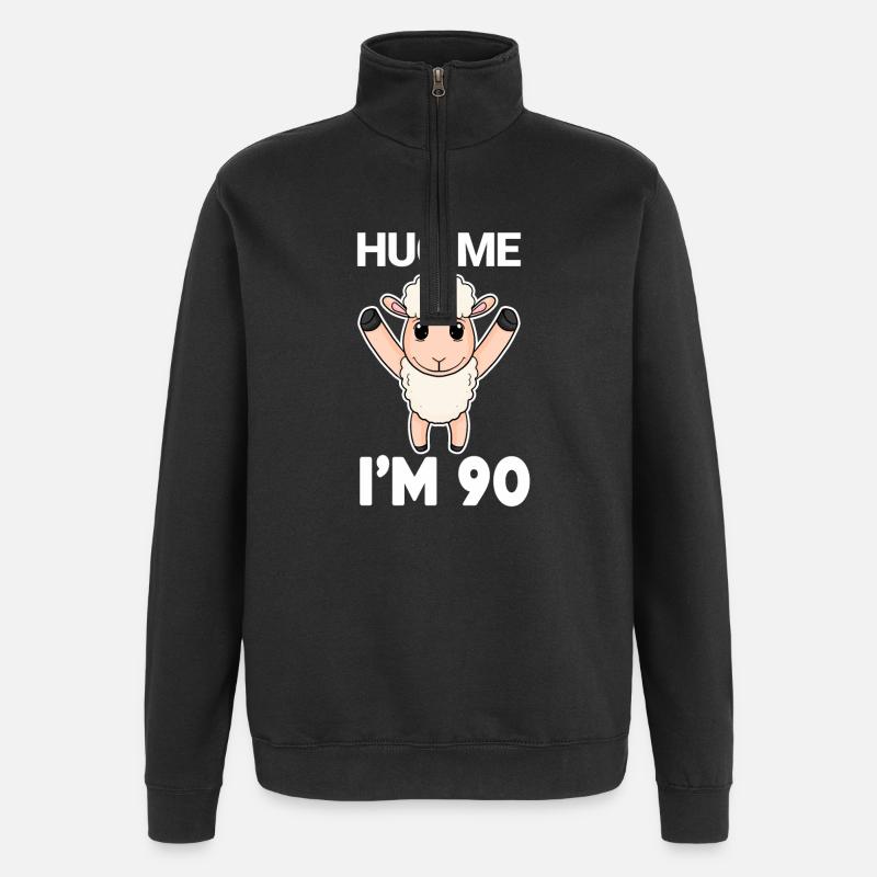 90 ans - 90 ans - Embrace - Sweat à zip 1/4 - noir