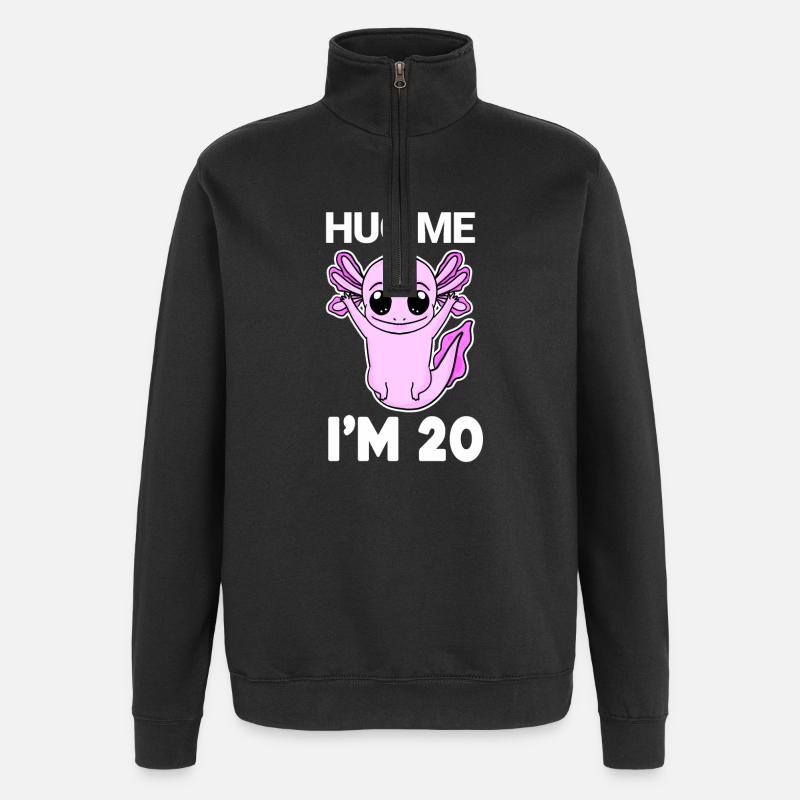 20 ans - 20 ans - câlin - Sweat à zip 1/4 - noir