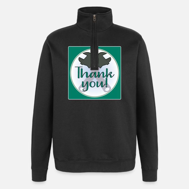 DANKE HANDWERKER - ZANGE - Quarter-Zip-Sweatshirt - Schwarz