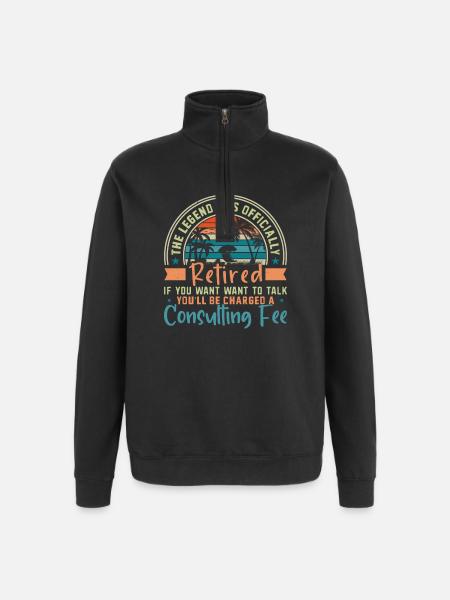 The legend is officially retired - Quarter-Zip Sweatshirt - black