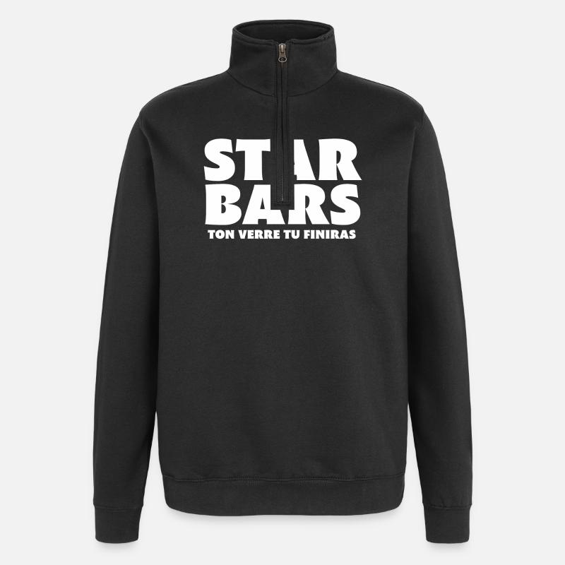 bar, barman, patron de bar - Sweat à zip 1/4 - noir