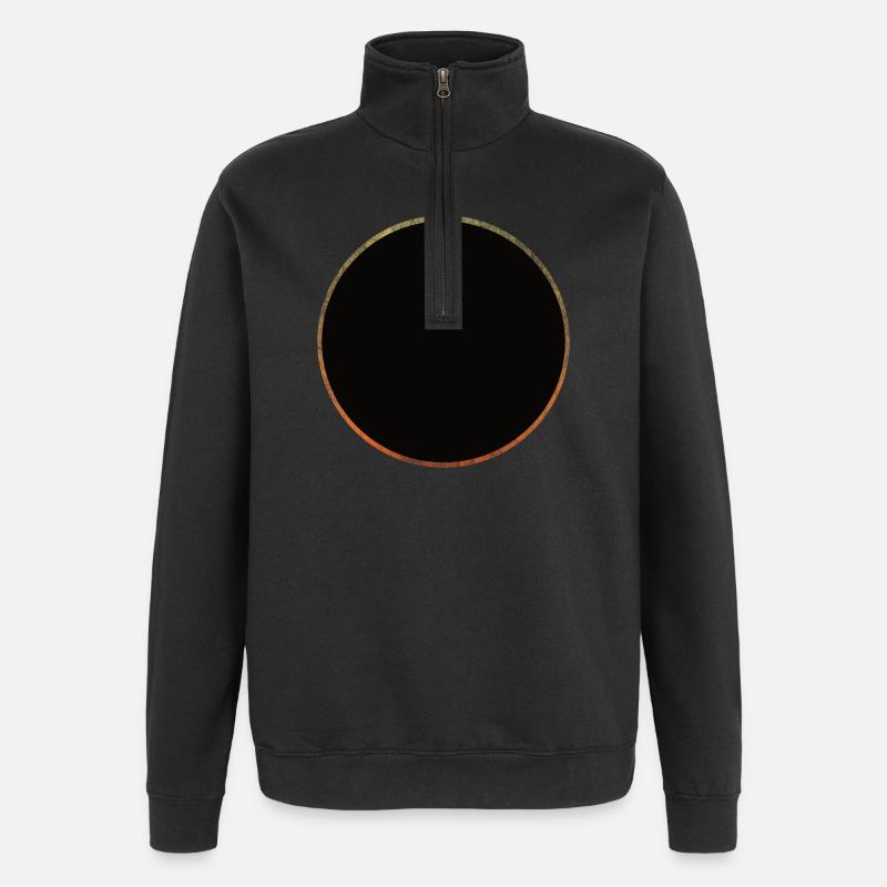 Solar eclipse - Quarter-Zip Sweatshirt - black