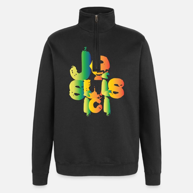 Ich bin hier - Quarter-Zip-Sweatshirt - Schwarz