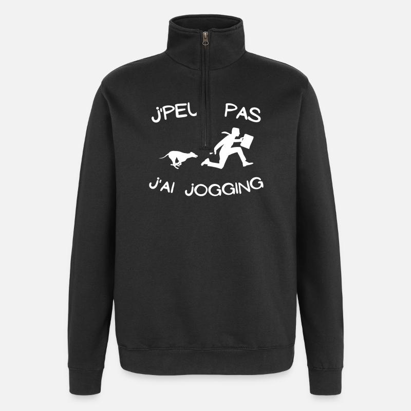 jogging, footing, running - Sweat à zip 1/4 - noir