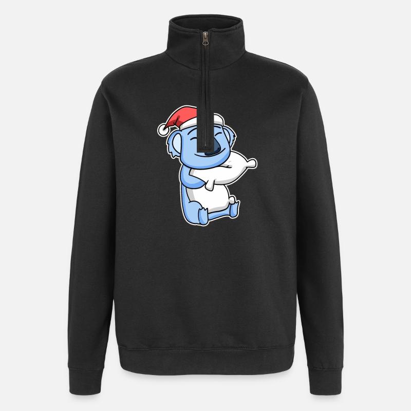 Koala Noël Sommeil Sommeil Sommeil - Sweat à zip 1/4 - noir