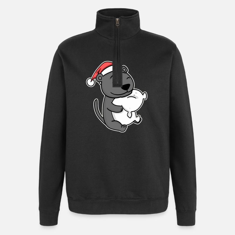 Black Panther Noël Sommeil Sommeil - Sweat à zip 1/4 - noir