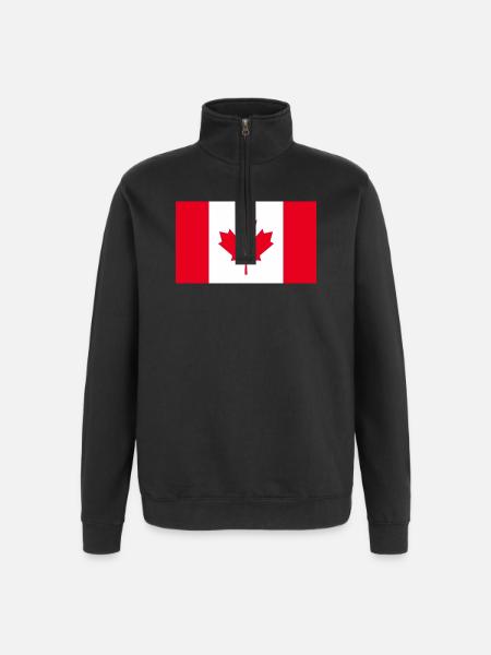 Get our Canada flags now - Quarter-Zip Sweatshirt - black