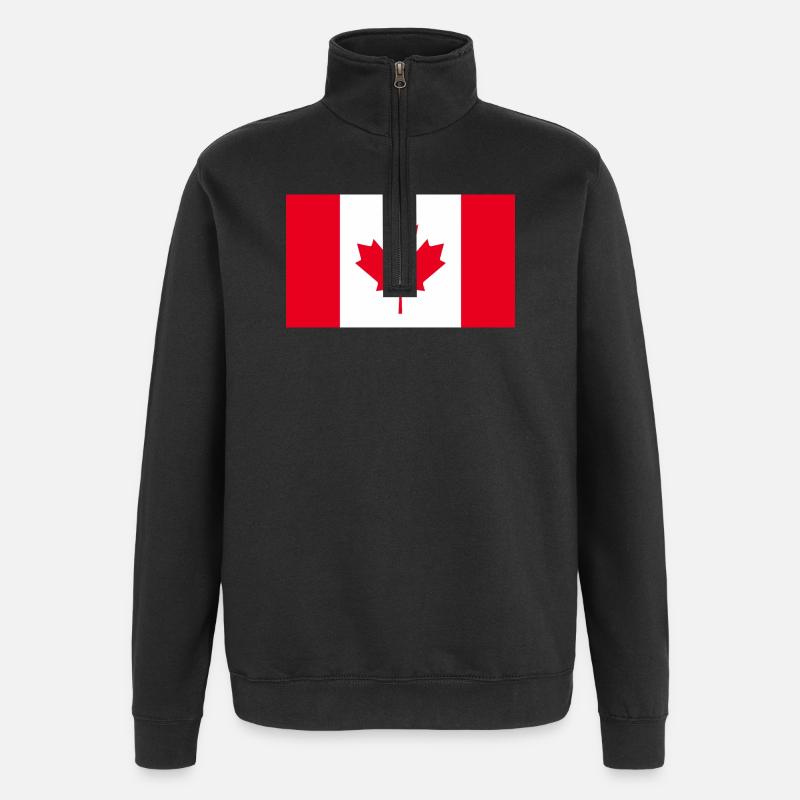 Obtenez nos drapeaux du Canada maintenant - Sweat à zip 1/4 - noir