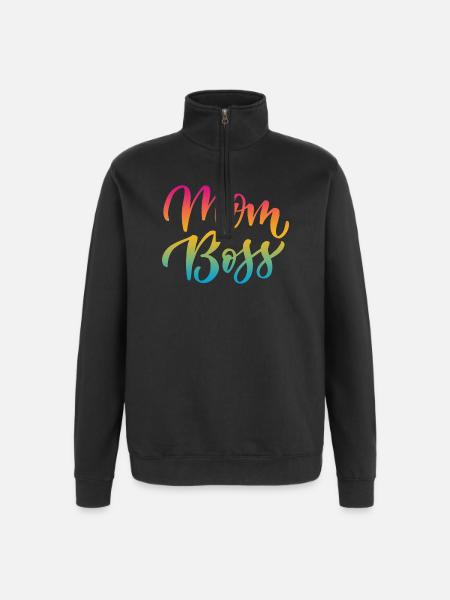 Maman Bos.s - Sweat à zip 1/4 - noir
