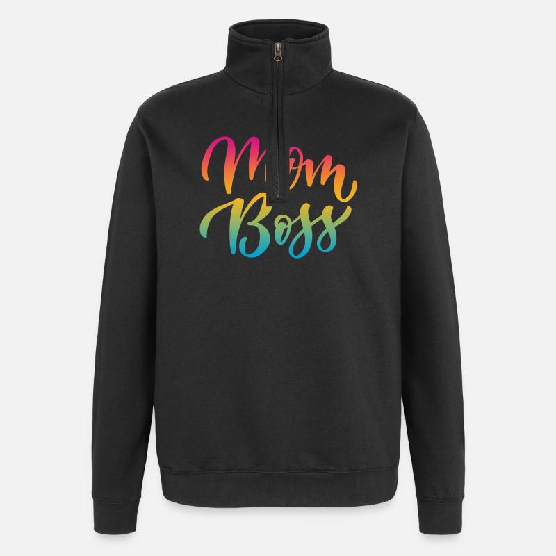 Maman Bos.s - Sweat à zip 1/4 - noir