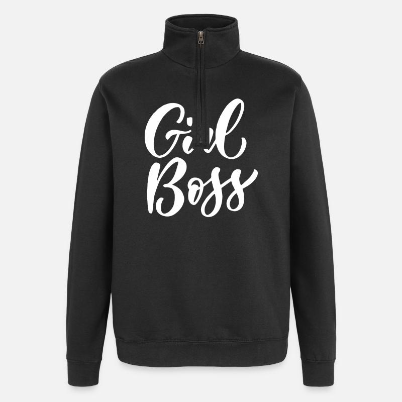 Mädchen Bos-s - Quarter-Zip-Sweatshirt - Schwarz