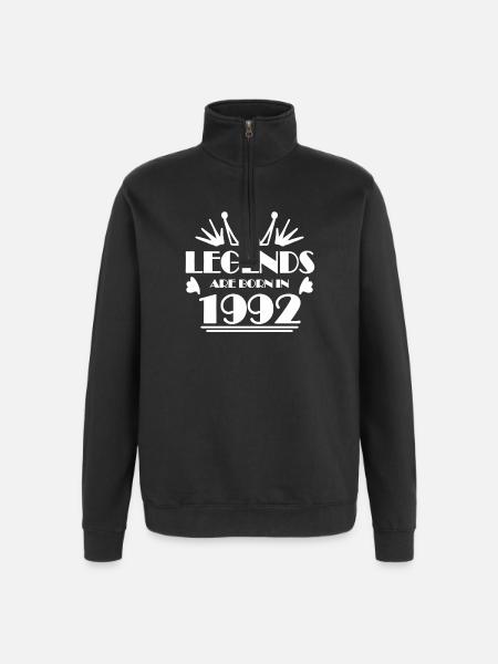 1992 - Born 1992 - Quarter-Zip Sweatshirt - black