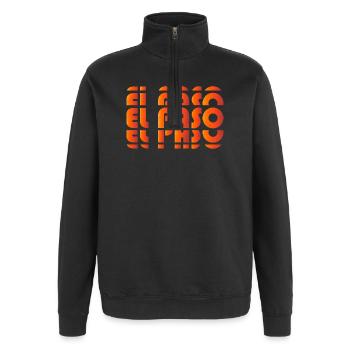 El Paso Gradient Grid - Quarter-Zip Sweatshirt - black - Front - AI Model Female 172 light (172cm) & AI Model Male 178 dark (178cm)