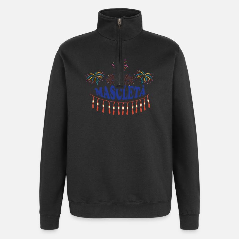 Mascletà Fireworks - Quarter-Zip Sweatshirt - black