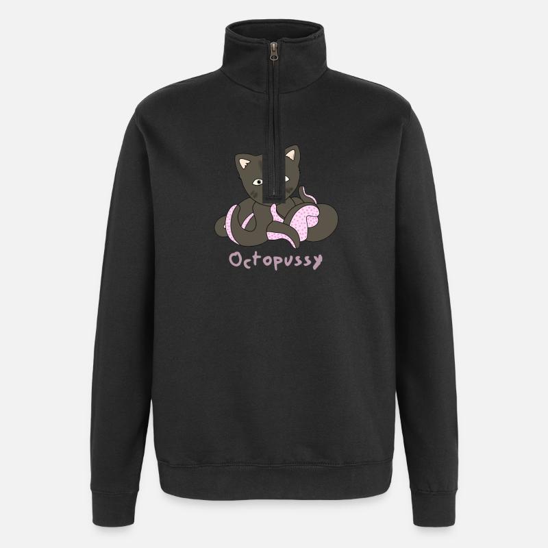 Octopussy - Sweat à zip 1/4 - noir