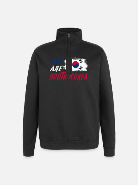 We are South Korea - Quarter-Zip Sweatshirt - black