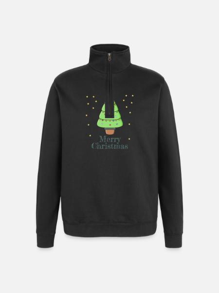 Merry Christmas - Quarter-Zip Sweatshirt - black