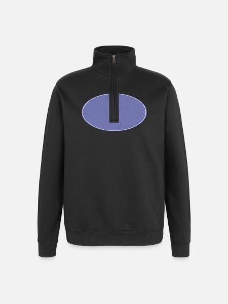 Oval Background Dirty Purple - Quarter-Zip Sweatshirt - black