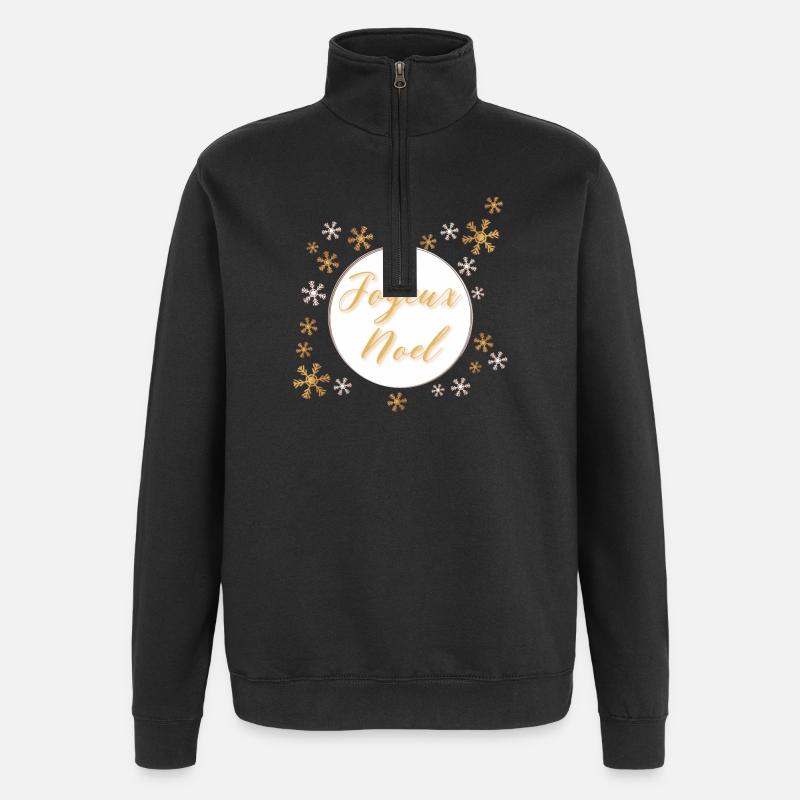 boule de noël "Joyeux noël" - Sweat à zip 1/4 - noir