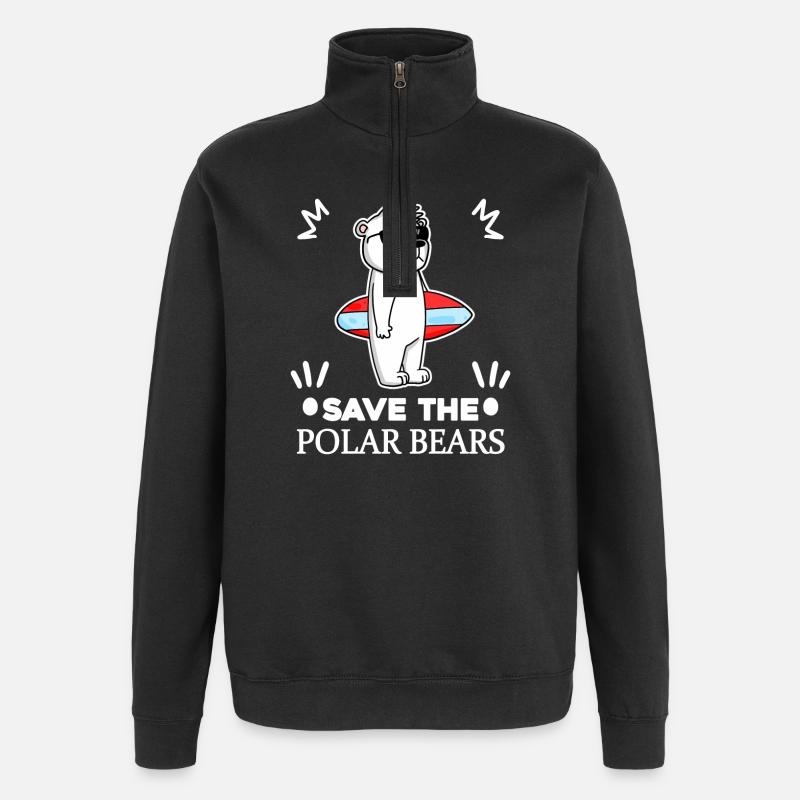 Polar Bear Polar Bear - Quarter-Zip Sweatshirt - black
