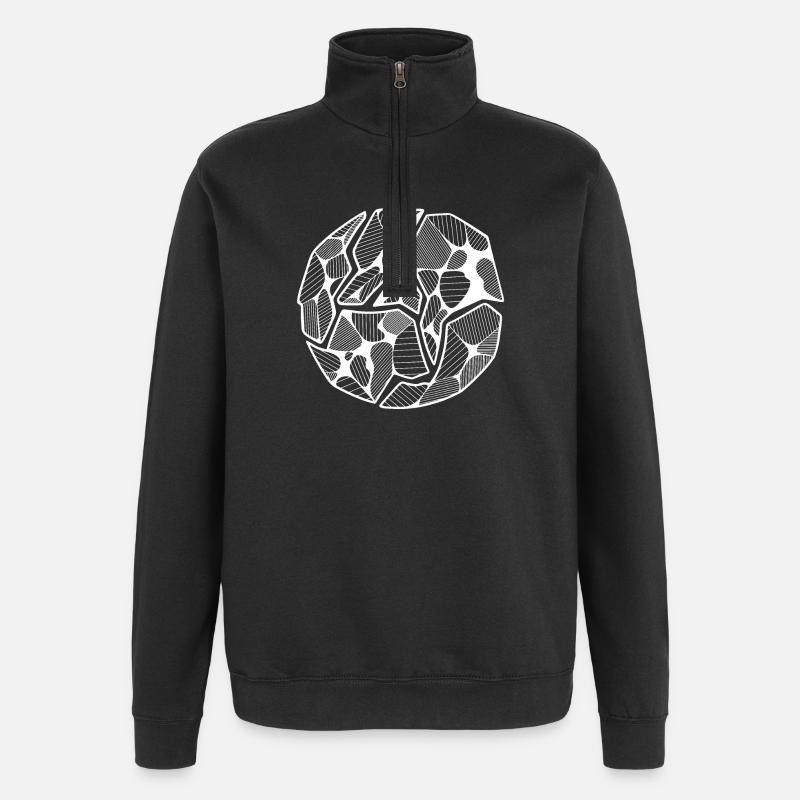 Welt - Quarter-Zip-Sweatshirt - Schwarz