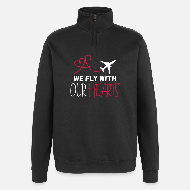 Airplane Pilot Quote Gift - Quarter-Zip Sweatshirt - black