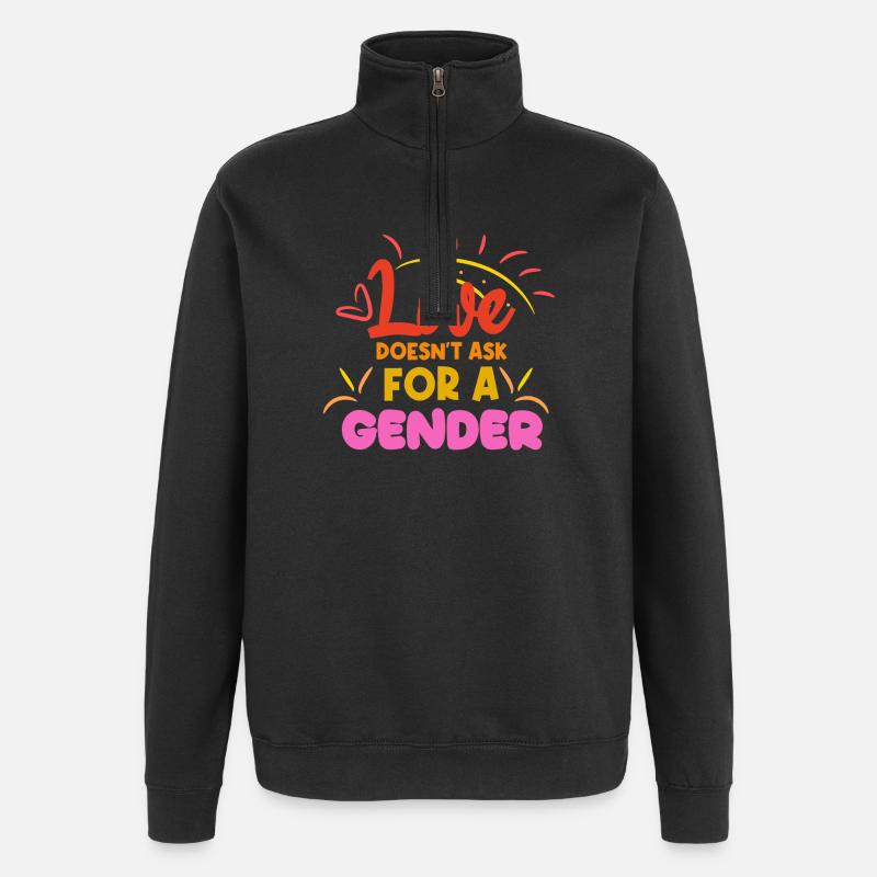 Partenariat homosexuel Déclaration LGBT - Sweat à zip 1/4 - noir