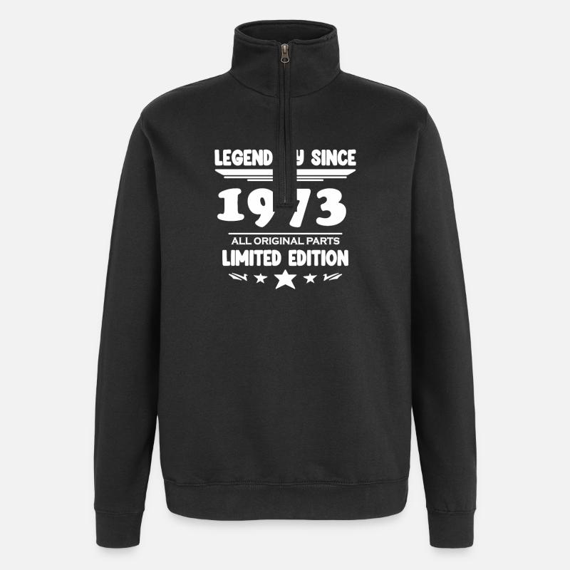 Year of construction 1973 - Quarter-Zip Sweatshirt - black