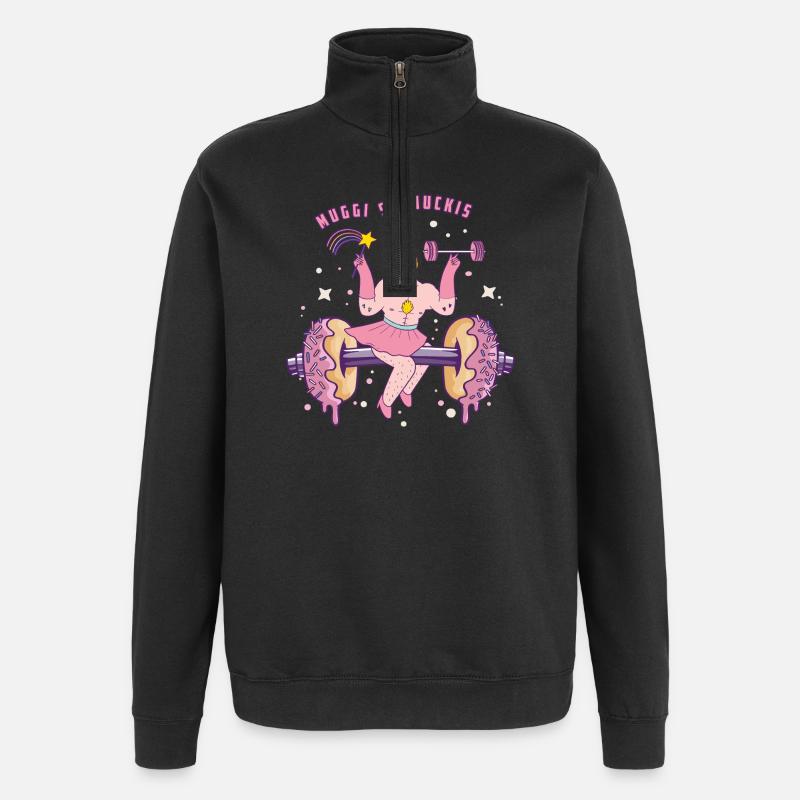 Die Muggi Schnuckis - Quarter-Zip-Sweatshirt - Schwarz
