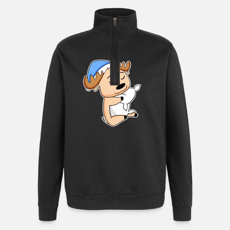 Élan - Sweat à zip 1/4 - noir