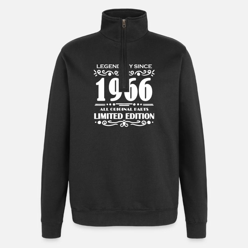 1966 - Born 1966 - Quarter-Zip Sweatshirt - black
